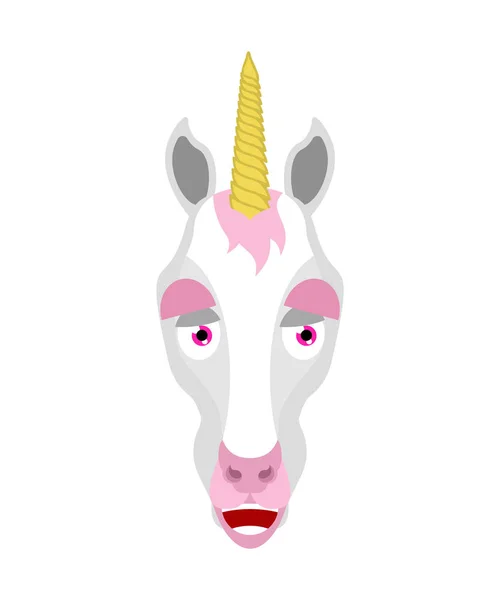 Emoji Unicorn Bahagia Kuda Ajaib Gembira Emosi Peri Binatang Bergembira - Stok Vektor