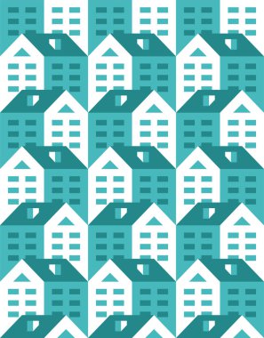 Ev desen sorunsuz. Şehrin arka plan. Küçük kent dokusu. Hou