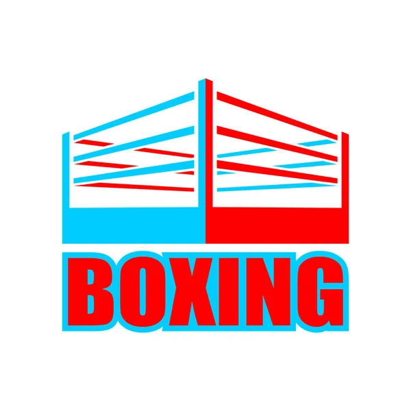 Boxning ring sign symbol. Boxning-ikonen. Vektorillustration — Stock vektor