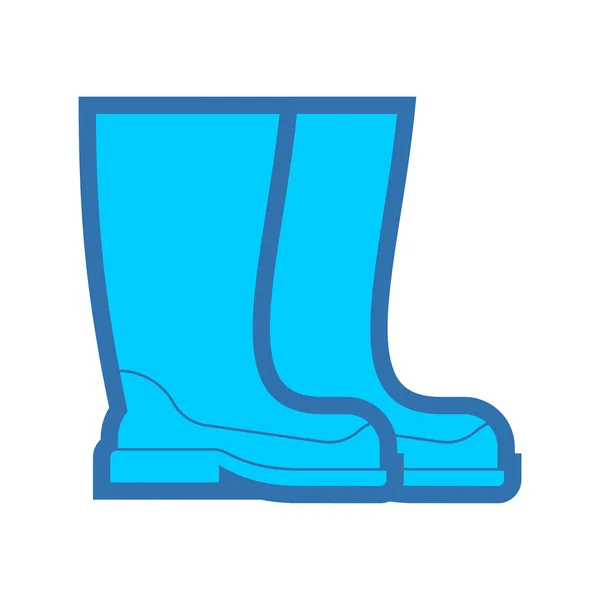 Rubber boots isolated. riding boot vector illustration — Stock Vector