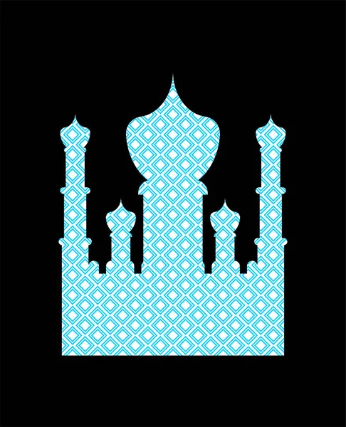 Signo aislado mezquita islámica. Adorno oriental. Símbolo musulmán. Vect. — Vector de stock