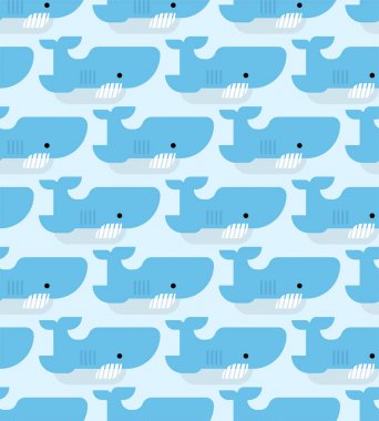 Köpekbalığı desen dikişsiz karikatür tarzı. Sualtı yırtıcı backgr