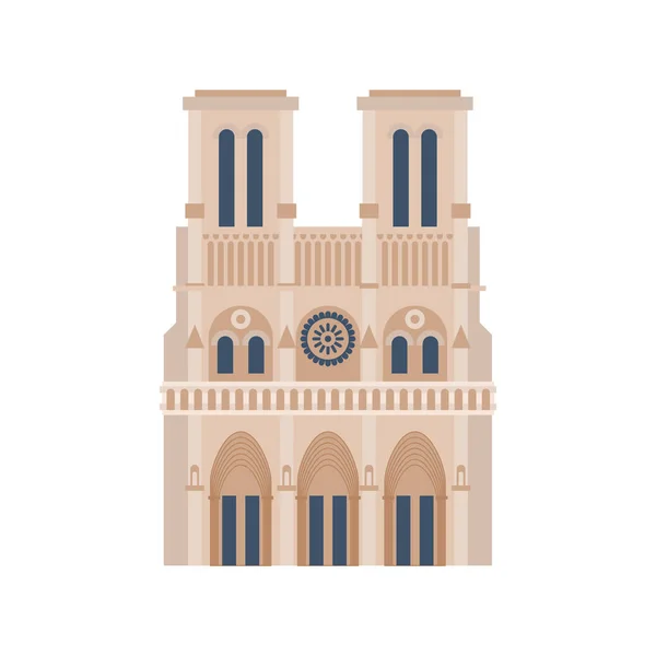 Notre Dame de Paris aislado. edificio histórico en Francia . — Archivo Imágenes Vectoriales