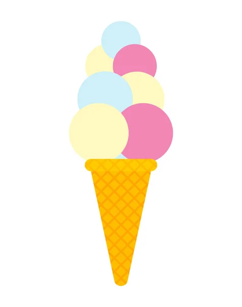 Helado grande grande aislado. Dibujos animados vectoriales ilustración — Archivo Imágenes Vectoriales