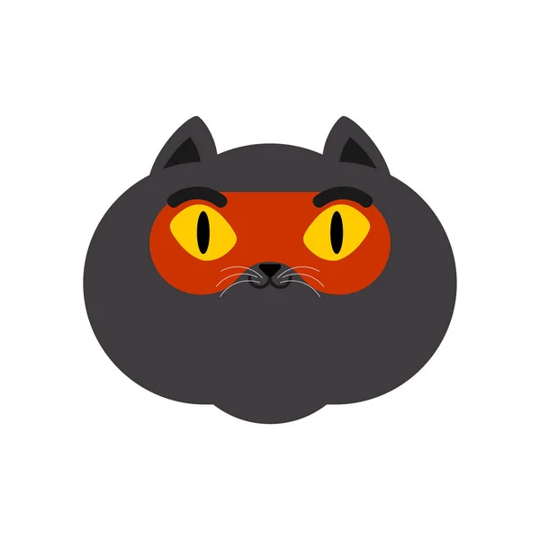 Maskeli kedi süper kahraman. Yüz Süper Kedi. — Stok Vektör