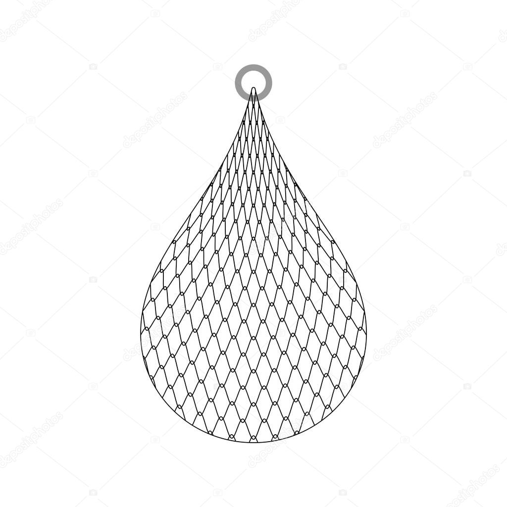 Fishing net isolated. fishnet cartoon vector illustration 