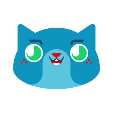 Sevimli Kawaii kedi izole. komik Pet karikatür tarzı. çocuklar için