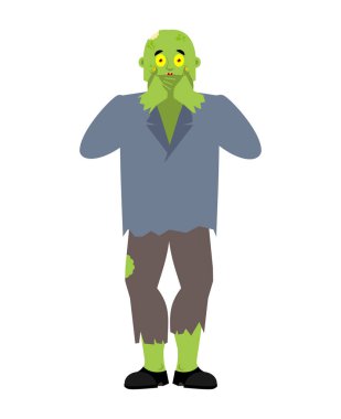 Zombi OMG korkuyor. Yaşayan ölü Oh Tanrım. Undead korkmuş. Vec