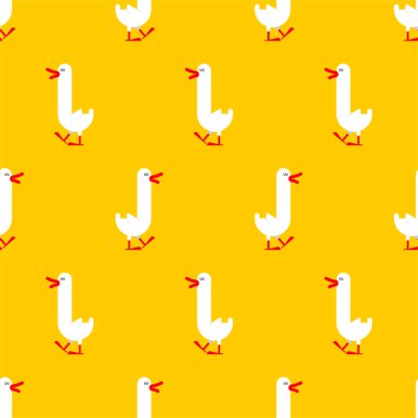 Kaz deseni kesintisiz. uzun boyunlu su kuşu arka planı. Sevmek