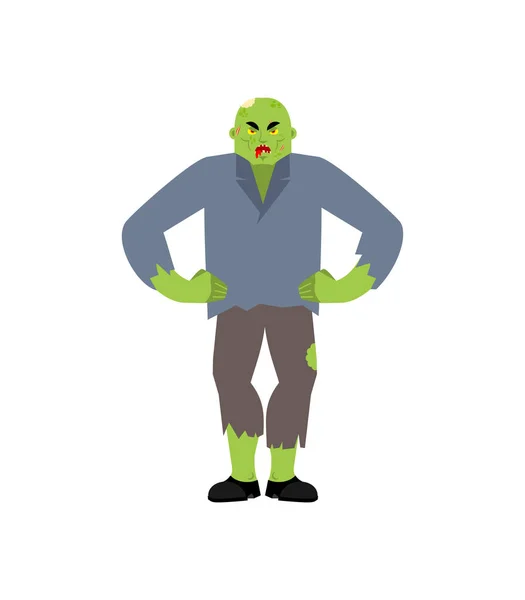 Zombie boos. Levend dood kwaad. Ondoden agressief. Vector illust — Stockvector