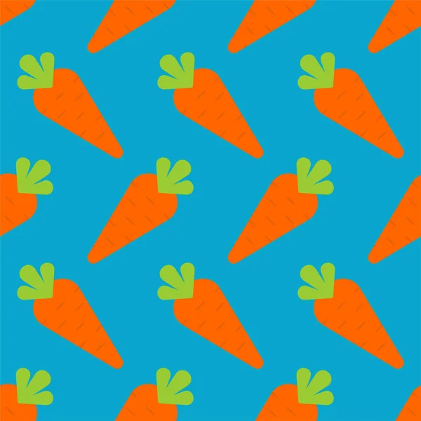 Patrón de zanahoria sin costuras. Fondo vegetal. Niños tela te — Vector de stock