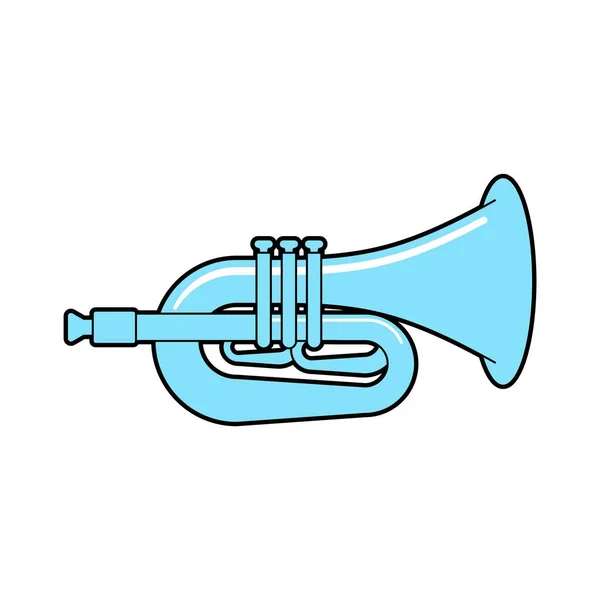 Trombita izolált. Hangszer. Horn-vektor illusztráció — Stock Vector