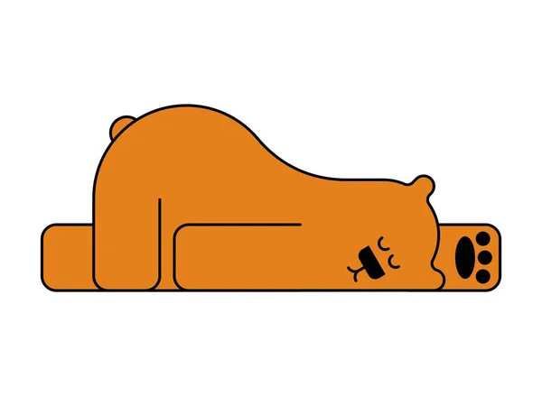 Spící medvěd. Bestie spí. Vektorová ilustrace — Stockový vektor