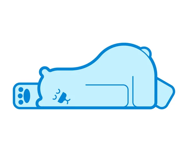 Orso polare addormentato. La bestia sta dormendo. illustrazione vettoriale — Vettoriale Stock