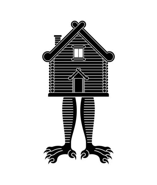 Hut on chicken legs. Russian traditional wood home. Baba Yaga ho — Stock Illustration Hut on chicken legs. Russian traditional wood home. Baba Yaga ho Royalty Free Stock Illustrations