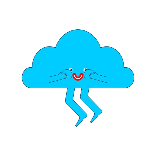 Cute cloud isolated cartoon. cloudy vector illustration — Stock Vector