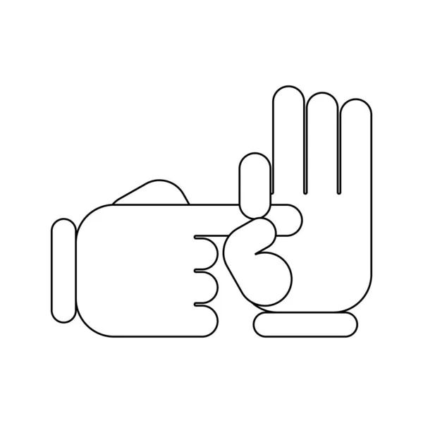 Sex gesture sign. Slang finger. vector illustration — Stock Vector