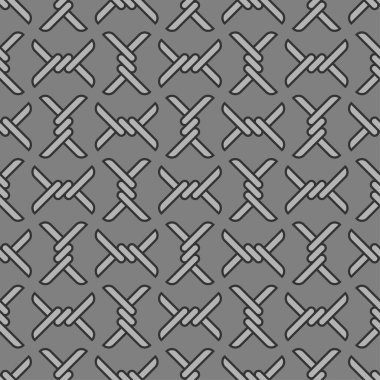 Dikenli tel desen sorunsuz. barbwire arka plan. Baraj vektosu