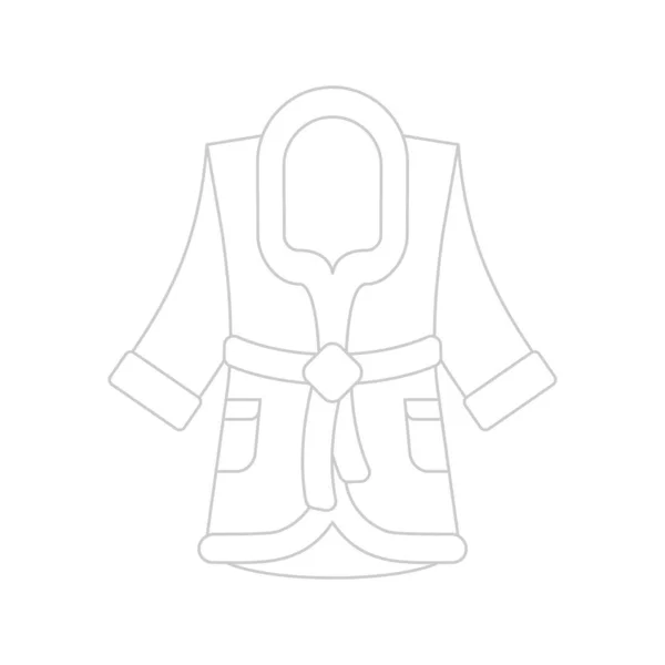 Weißer Bademantel isoliert. neue Vektor-Illustration für Hausbekleidung — Stockvektor