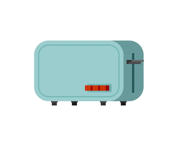 Toaster je izolovaný. elektrické zařízení pro výrobu topinek. Plochý hveto — Stockový vektor
