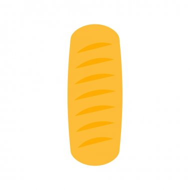 Uzun somun izole edilmiş. Uzun ekmek. vektör illüstrasyon