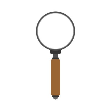 Büyüteç izole edilmiş. Büyüteç izole vektör illustratio