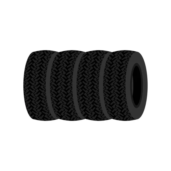 Pilha de pneus de carro isolados. ilustração vetorial — Vetor de Stock