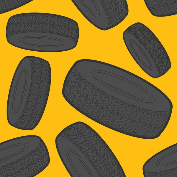 Modèle de pneu sans couture. Fond des pneus en caoutchouc de voiture. textur vectoriel — Image vectorielle