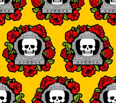 Astronot kask desen kafatası sorunsuz. Uzay giysisi A'da ölüm