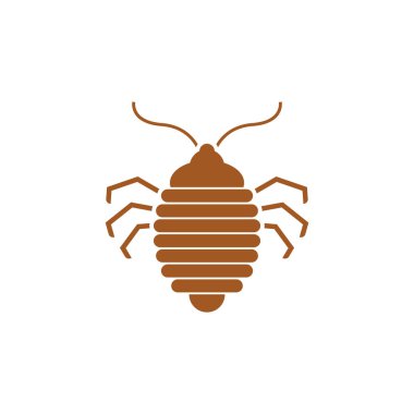 Yatak hata simgesi. tahtakurusu işareti. chinch vektör illüstrasyon