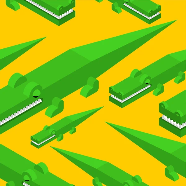 Krokodil minta varrat nélküli. aligátor hüllő gyerekeknek játék háttérképet — Stock Vector