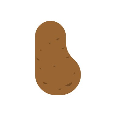 Patatesler izole. Çizgi film Sebze. Gıda vektörü illüstrasyonu