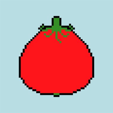 Domates piksel sanatı. Domatesler 8 bit. Pixelate Sebze. vektör III
