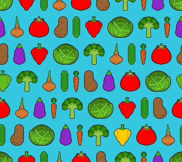 Patrón de verduras sin costura. Fondo vegetal. Tomate y ca — Vector de stock