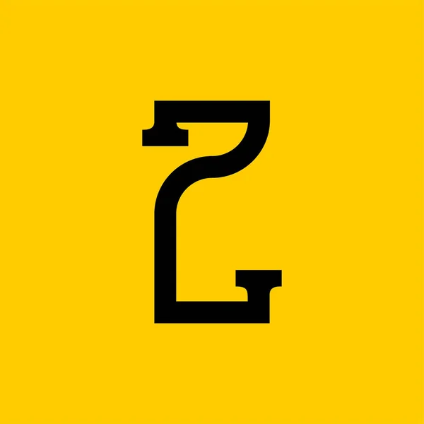 Буква Z старорусского шрифта. Национальный народный алфавит России. Ретро — стоковый вектор