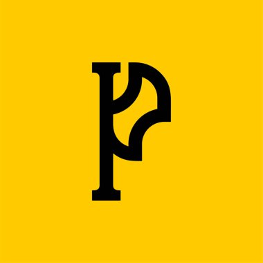 P harfi eski Rus yazı tipi. Rusya Ulusal Halk Alfabesi. Retro 