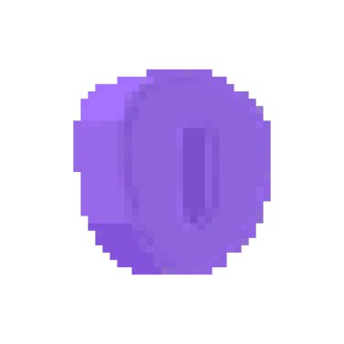 0 numara piksel sanatı. çizgi film yazı tipi. 8 bit Sıfır Rakamı Çocuklar al