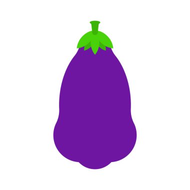 Patlıcan Mor Sebze yalıtılmış. Gıda vektörü illüstrasyonu