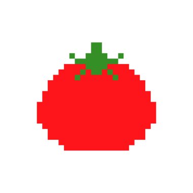 Domates piksel sanatı. Domatesler 8 bit. Pixelate Sebze. vektör III
