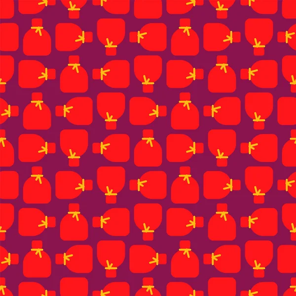 Weihnachtsmann-Muster nahtlos. roter Sack Weihnachten Hintergrund. Weihnachten — Stockvektor