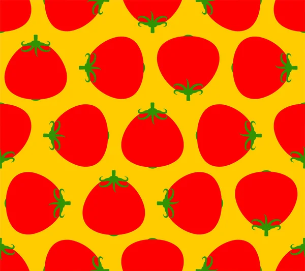 Modèle de tomate sans couture. Fond de légumes. Ornement de tomates — Image vectorielle