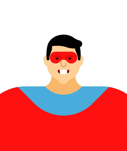 Superhero portrait isolated. Super guy in mask — Stock Vector