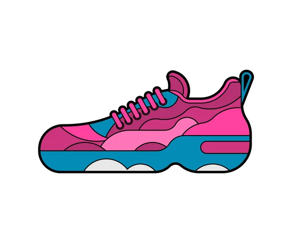 Cipő elszigetelve. Sneakers Sport cipő vektor illusztráció — Stock Vector