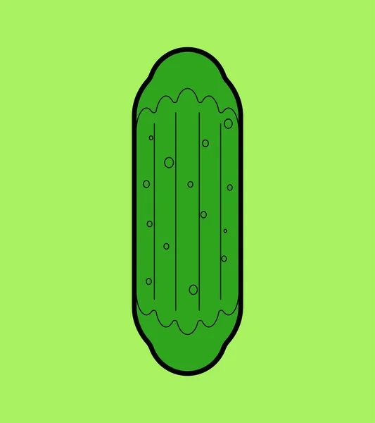 Cucumber isolated. Cartoon Cucumbers Vegetable. Food vector illu — Stock Vector