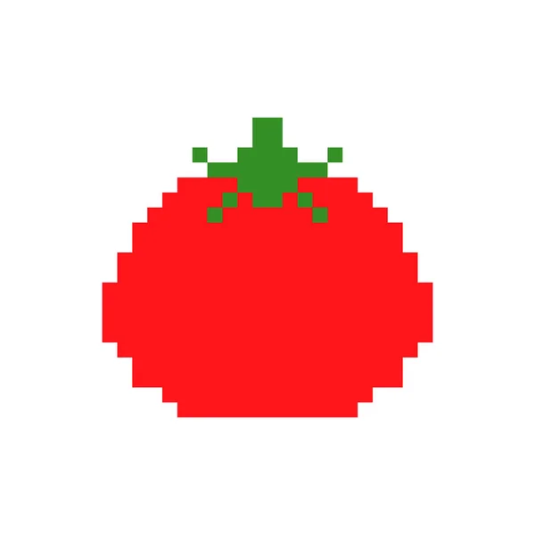 Arte de píxeles de tomate. Tomates de 8 bits. Pixelate Vegetable. vector mal — Archivo Imágenes Vectoriales