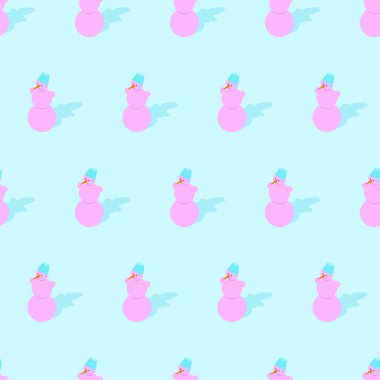 Moda Noel Kardan Adam şablonu kusursuz. Kış pastel rengi b