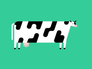 Cartoon cow isolated. Animal beef vector illustration clipart