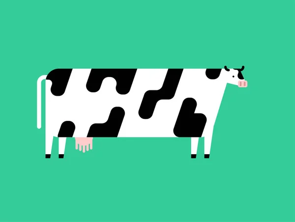 Vaca Dos Desenhos Animados Isolada Ilustração Vector Carne Bovino Animal —  Vetores de Stock