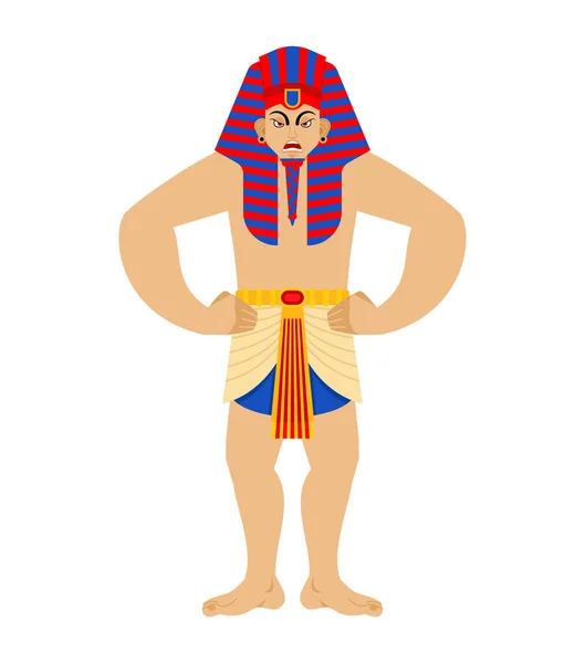 Faraón Enojado Gobernantes Del Antiguo Egipto Malvado Ilustración Vectorial — Vector de stock