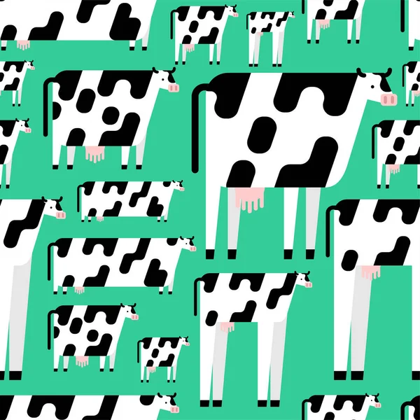 Patrón Vaca Dibujos Animados Sin Costura Fondo Carne Animal Ornamento — Vector de stock